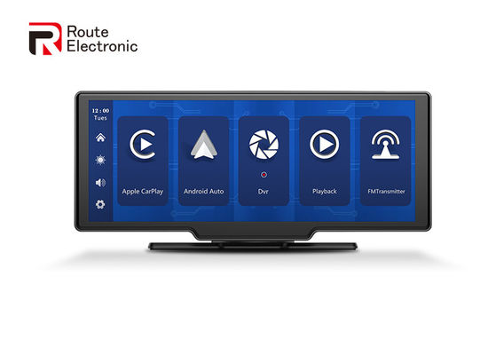Cámara capacitiva DVR de la rociada del coche de la pantalla táctil con la cámara trasera 1080P de la cámara delantera 2.5K