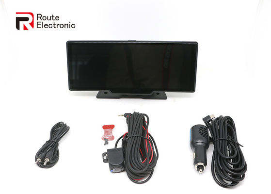 Cámara capacitiva DVR de la rociada del coche de la pantalla táctil con la cámara trasera 1080P de la cámara delantera 2.5K