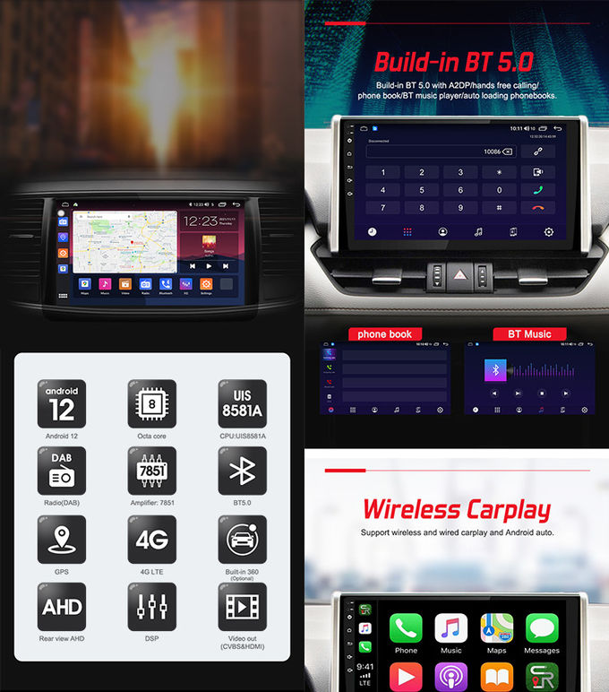 Universal Car Stereo 10inch QLED 2.5D Screen Support Rear View Camera And Steering Wheel Control ​